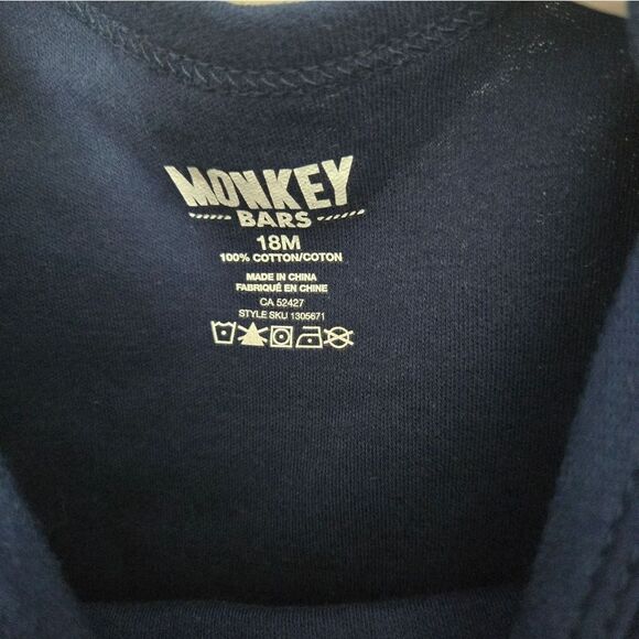 3/$10 NWT Monkey Bars short sleeve onesie size 18 m - Picture 3 of 4